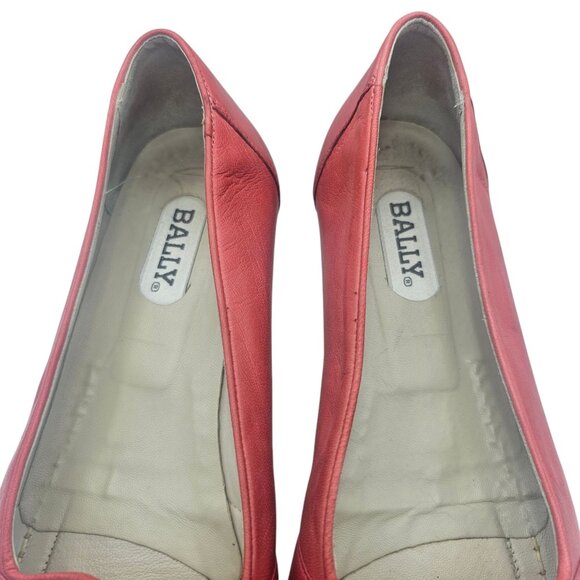 Bally Pink Leather Slip-On Loafer Flats Size 9.5 Made in Italy - Picture 8 of 14